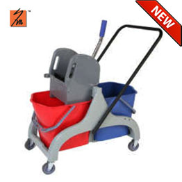 Y1001P 60L Double Bucket Mop Trolley