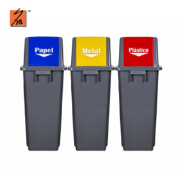 Y5519 60L Recycling Bin with Push Lid